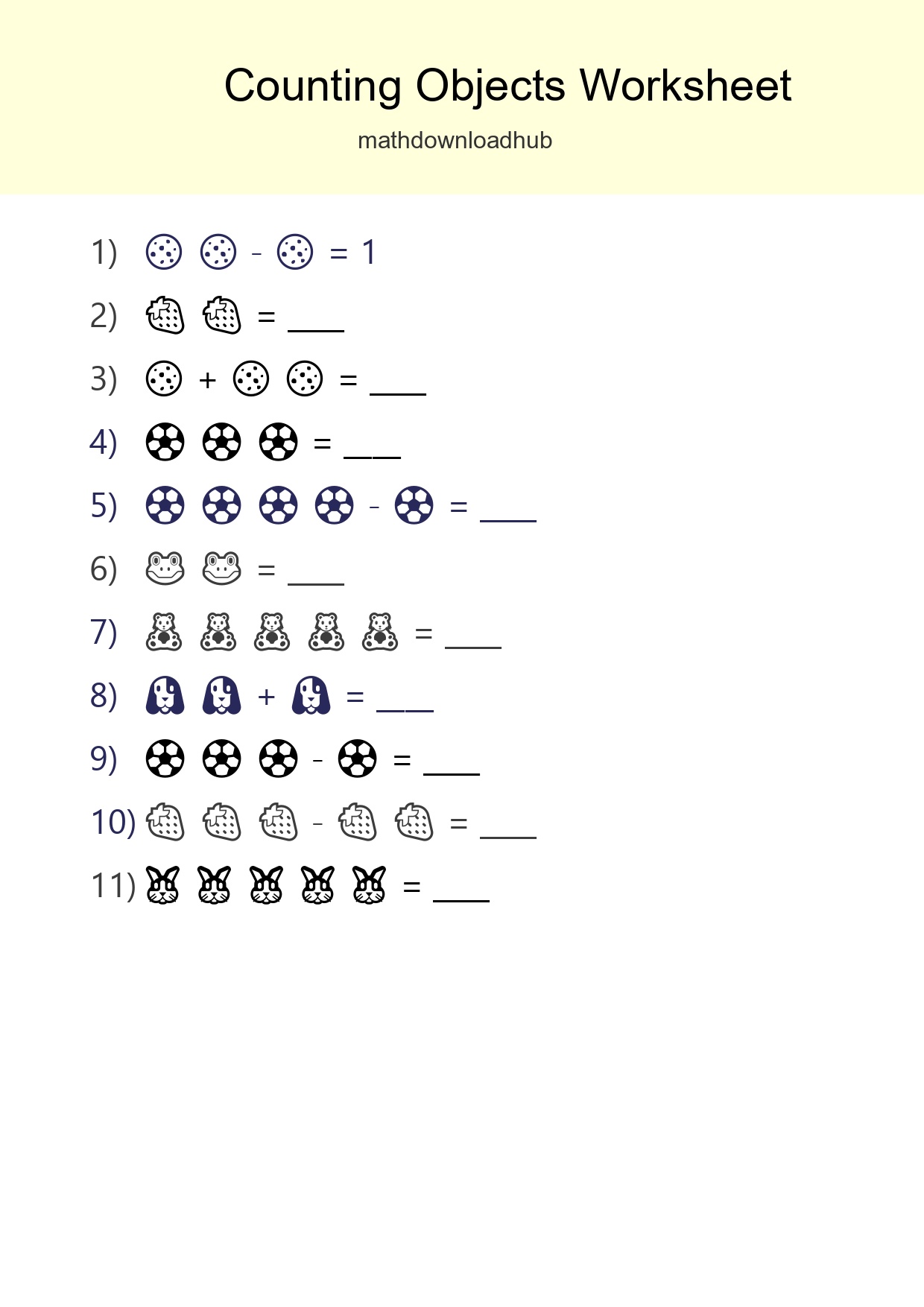 Learn Counting With Pictures Worksheet (Pre-K) - Part 278