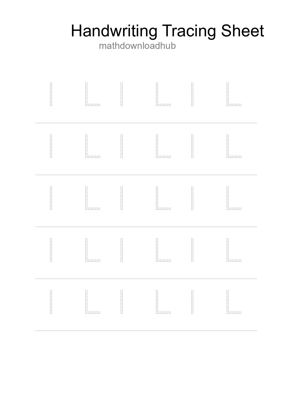 Printable Tracing Worksheet For Kids - Part 153