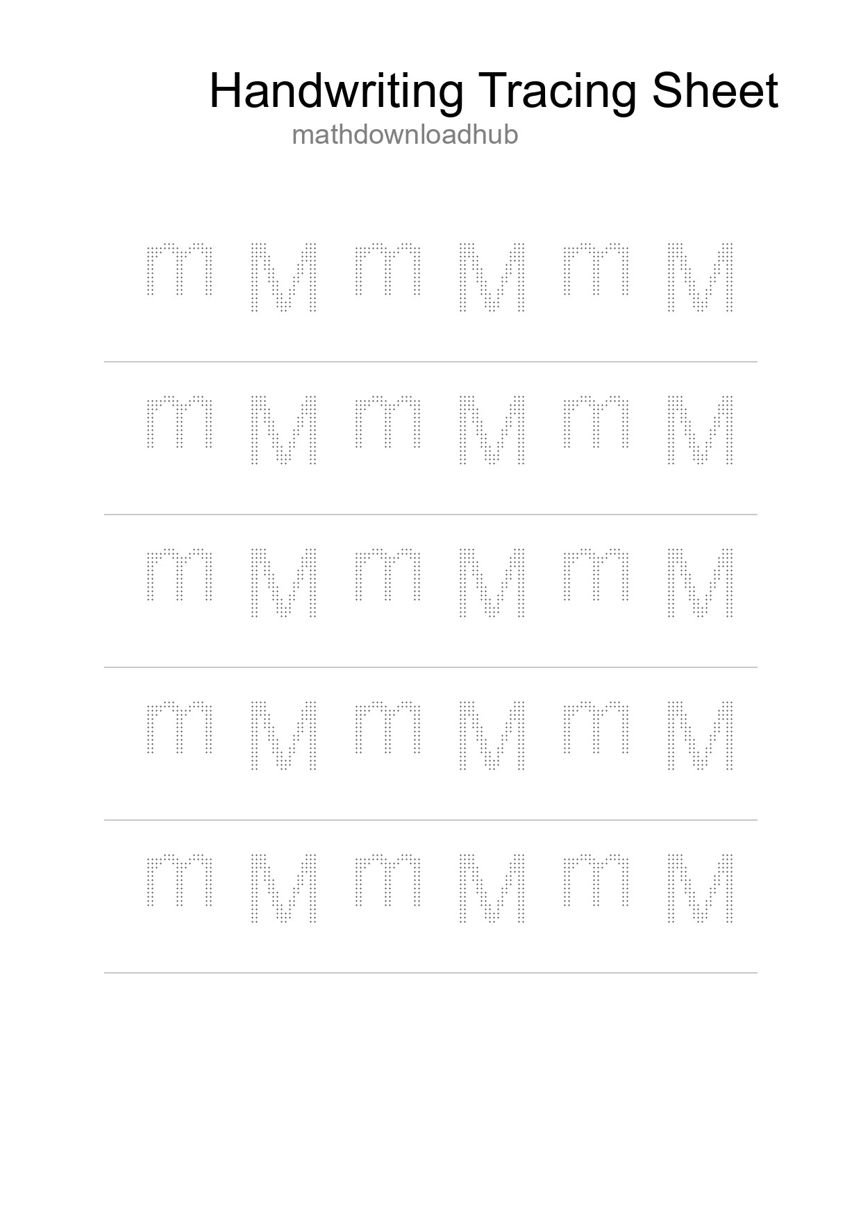 Printable Tracing Worksheet For Kids - Part 175