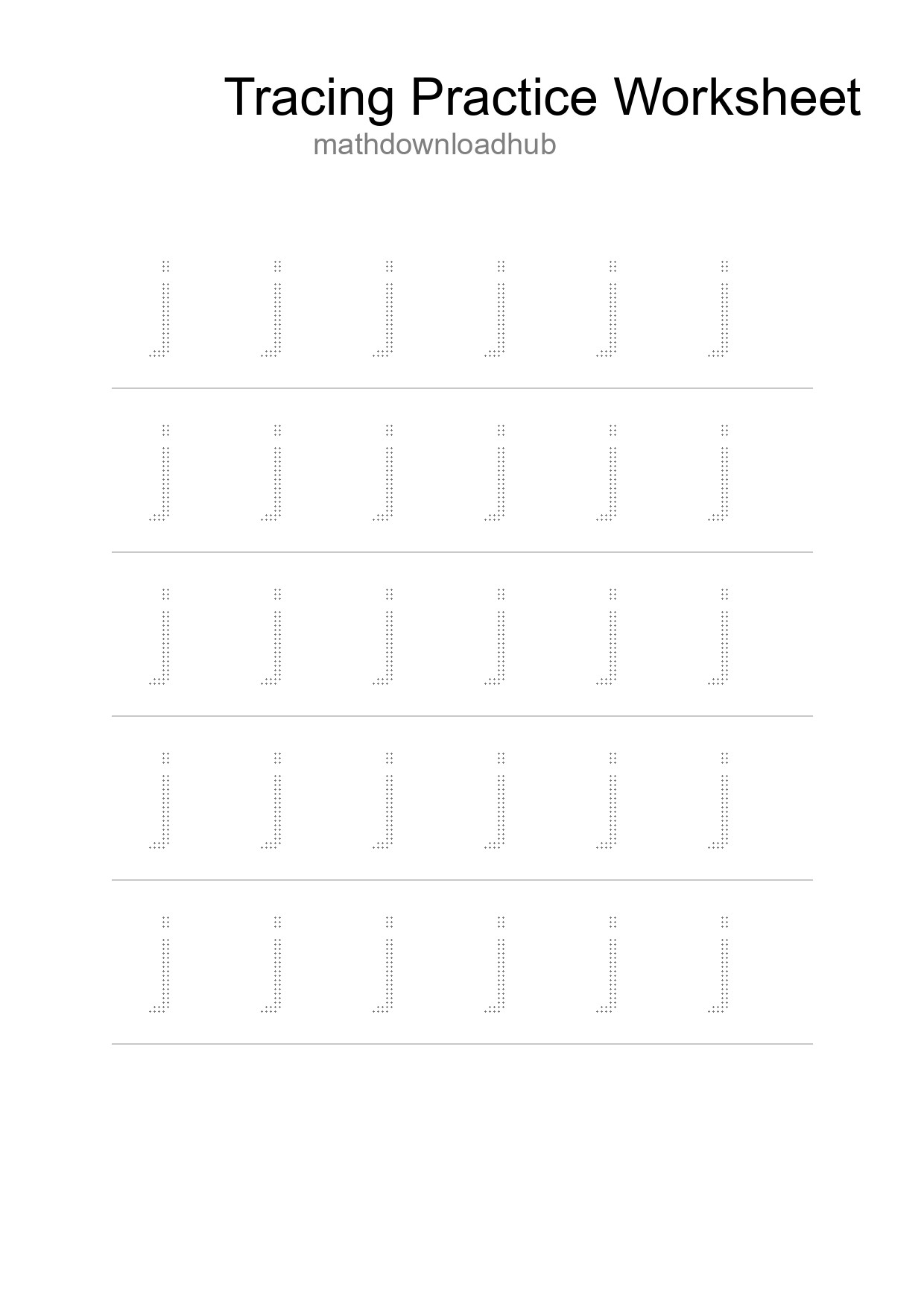 Printable Tracing Worksheet For Kids - Part 21