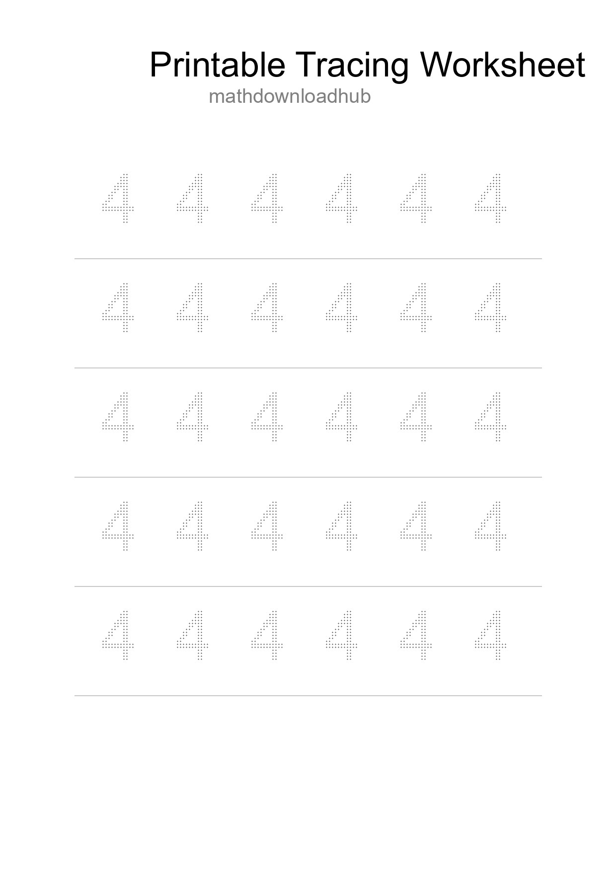 Printable Tracing Worksheet For Kids - Part 285