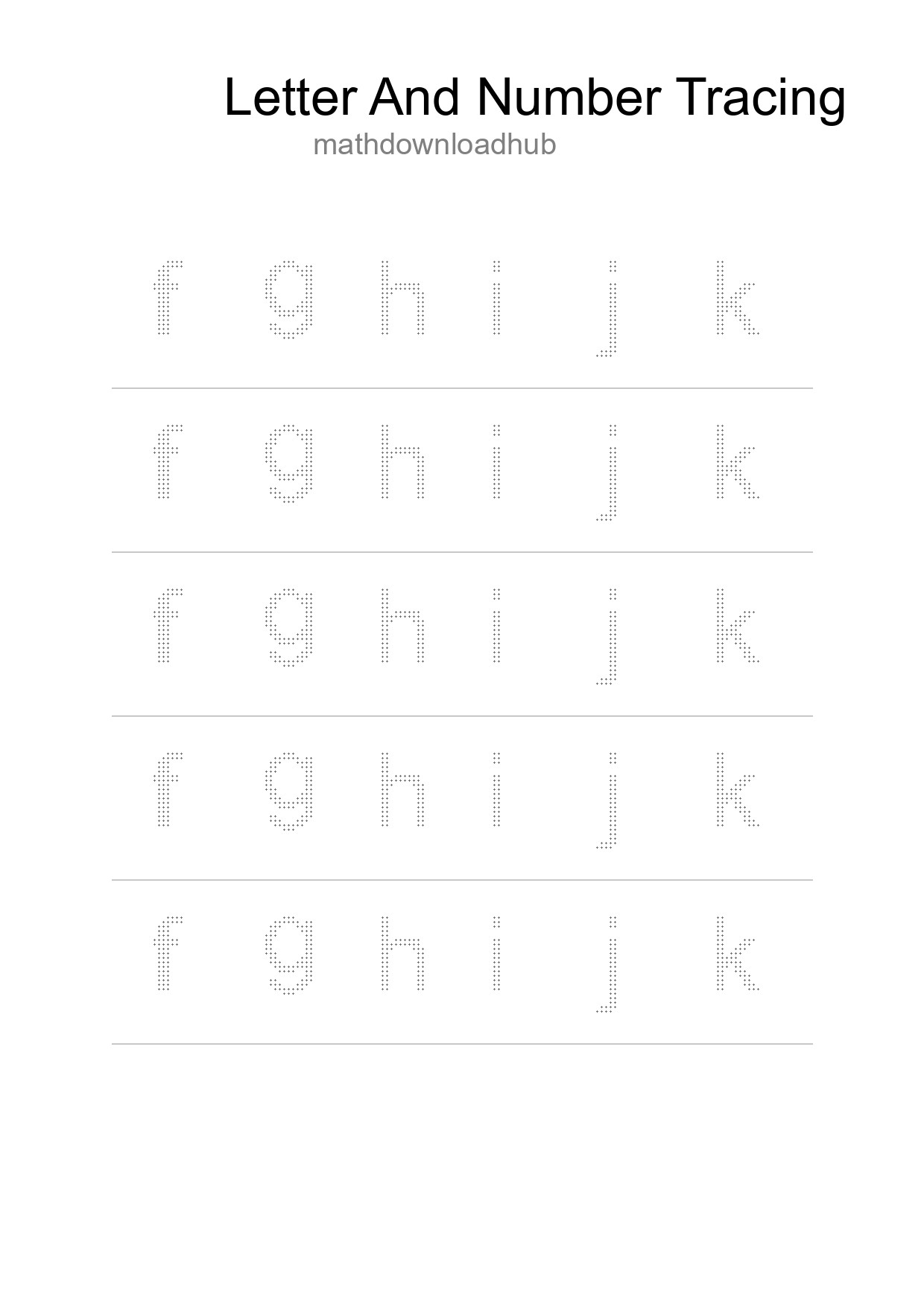 Printable Tracing Worksheet For Kids - Part 296